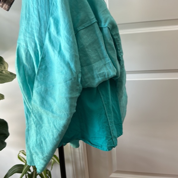 Ralph Lauren Dress, Linen, Turquoise, Size 6, Drop Waist - Picture 9 of 9
